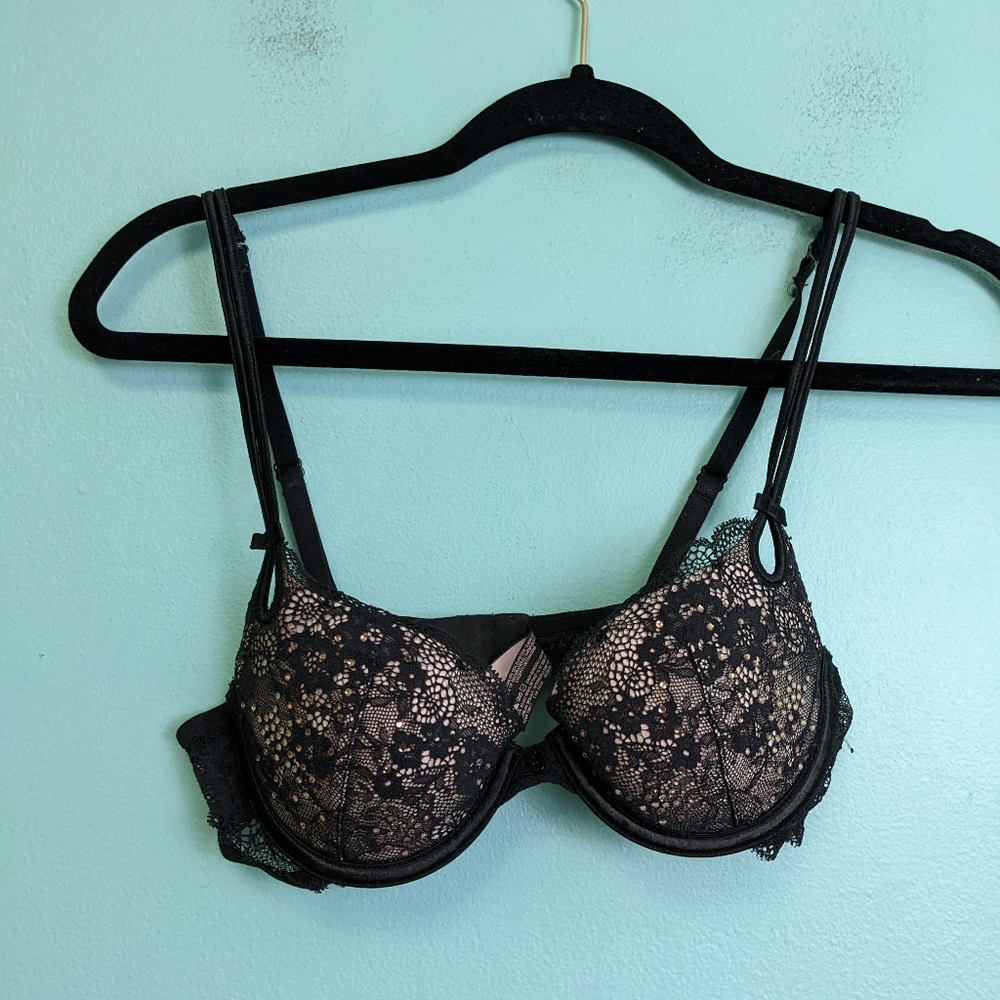 Victoria's Secret Black Lace Bra 34A